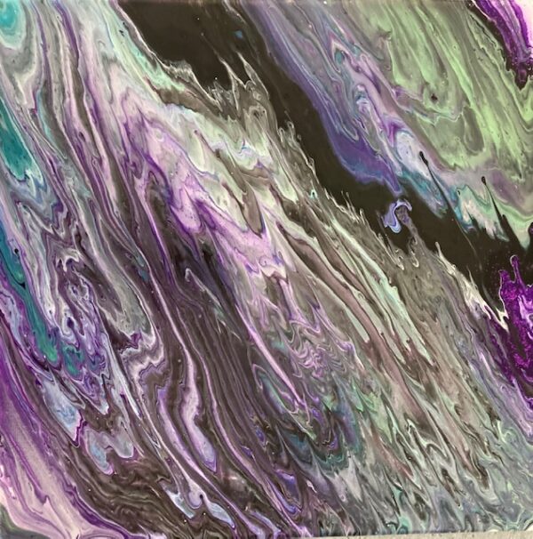 "Pouring Magic" 3 st 30*30 cm SÅLDA - Bild 2