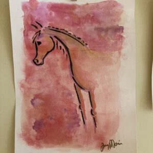 Horse #1, Hästserien. Akvarell (A4) Till salu.