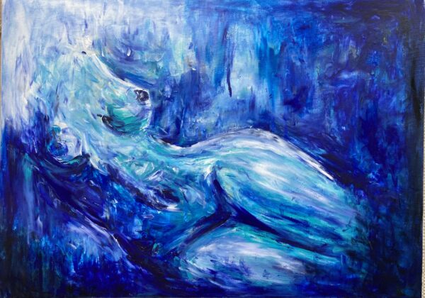 "Bluebody" 50*70 cm Såld