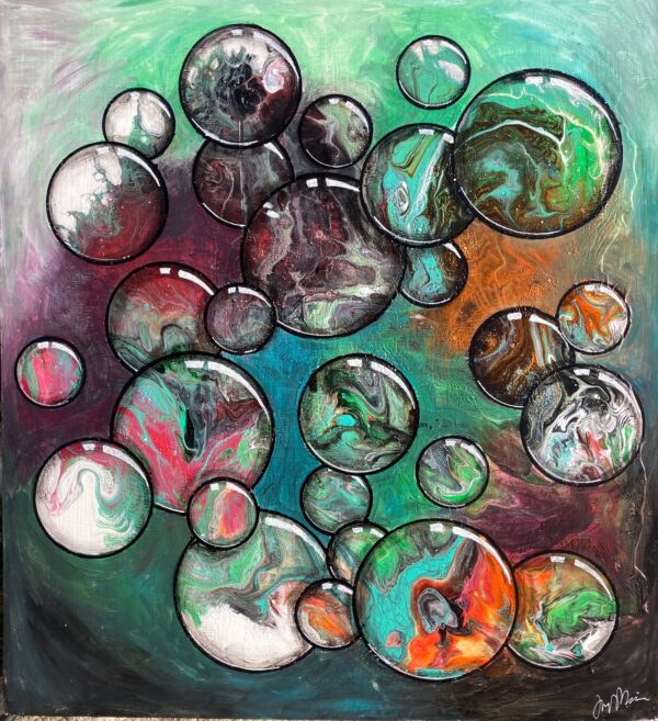"Bubbles and giggles" 48*53 cm Såld
