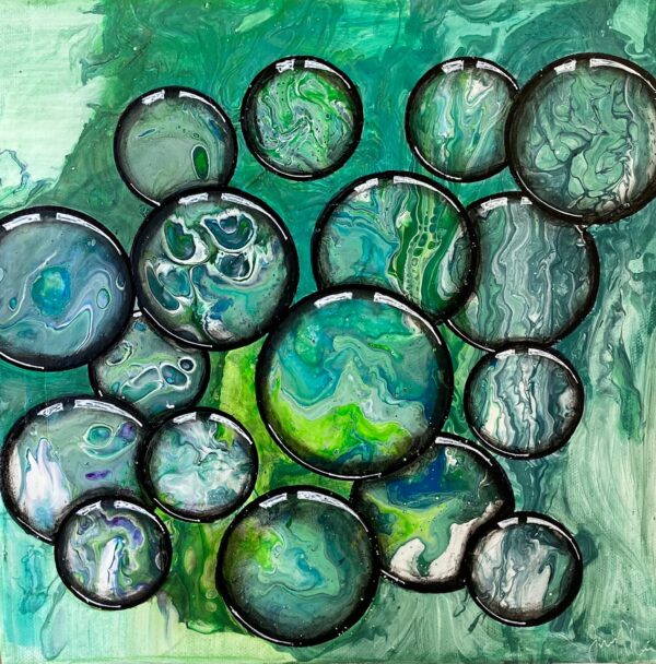 "Spring Time Bubbles" 30*30 cm Såld