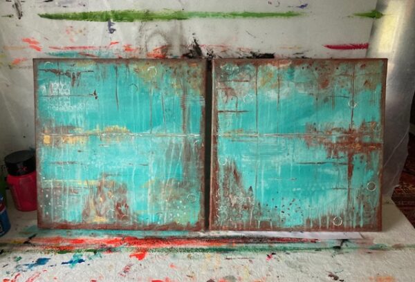 "Where And When" 2 st 40*40 cm SÅLDA